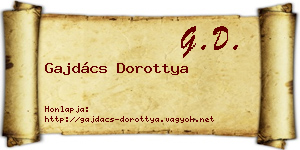 Gajdács Dorottya névjegykártya