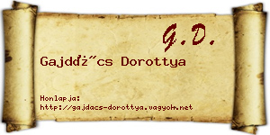 Gajdács Dorottya névjegykártya